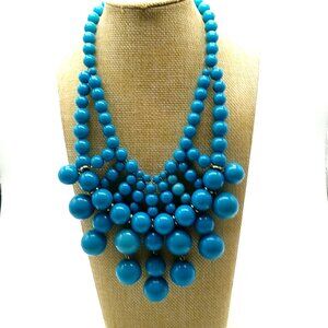 Erica Lyons Faux Turquoise Beaded Statement Necklace